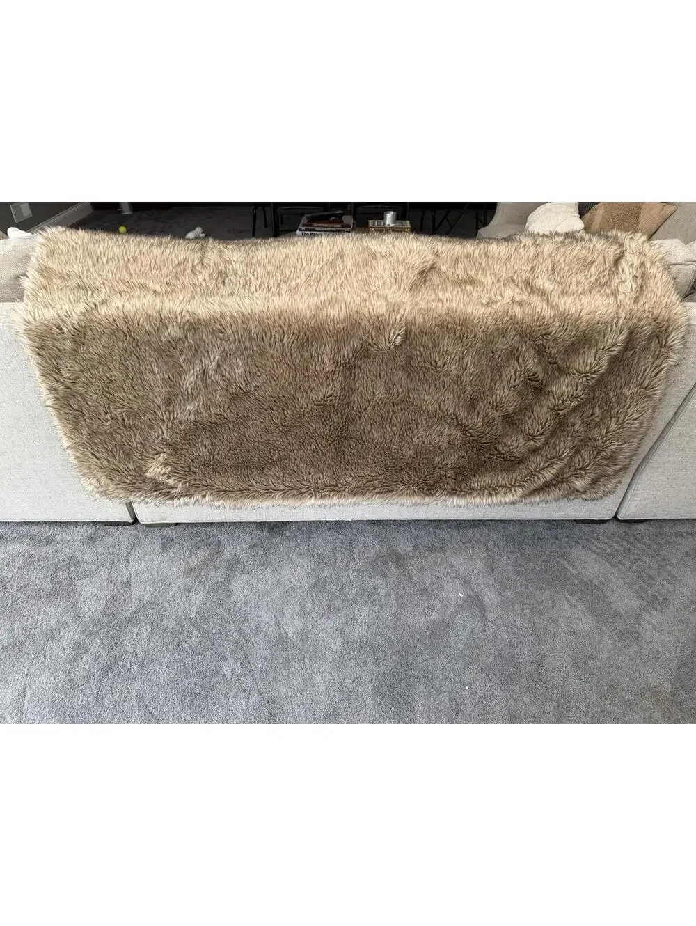 Pottery Barn Faux Fur Stewart Plaid Throw 50X60 Preowned